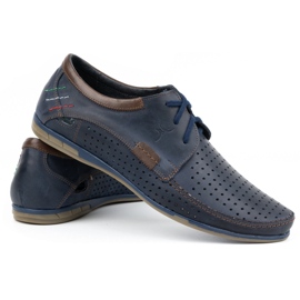 Olivier Durchbrochene Herrenschuhe 563 marineblau 4