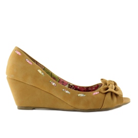 Pumps Wedges 77-79 Kamel braun 1