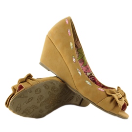 Pumps Wedges 77-79 Kamel braun 2