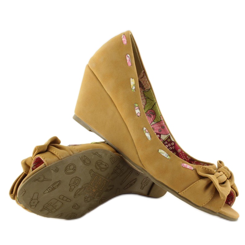 Pumps Wedges 77-79 Kamel braun 2