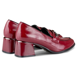 Elegante rote Schuhe mit niedrigem Absatz 2