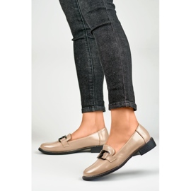 Lackbeige Damenschuhe schwarz 2