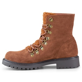 Warme braune Damen-Schnürstiefeletten 1