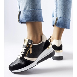 Schwarze Ashland-Sneaker mit Keilabsatz 1