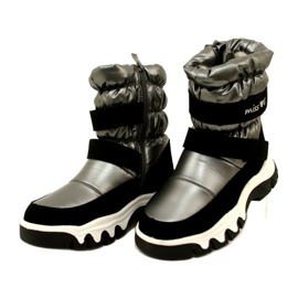 Wasserdichte Schneestiefel für Kinder Miss Evento 23Dz23-6578 Grau-Schwarz 3