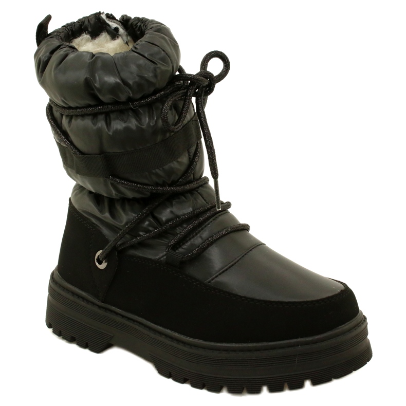 Wasserdichte Mädchen Schneestiefel Miss Evento 23DZ23-6585 Schwarz 1