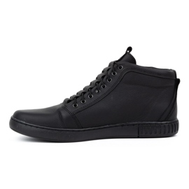 Polbut Herren Lederstiefelette 2122 schwarz 3