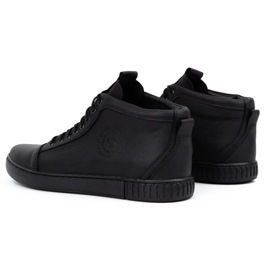 Polbut Herren Lederstiefelette 2122 schwarz 5