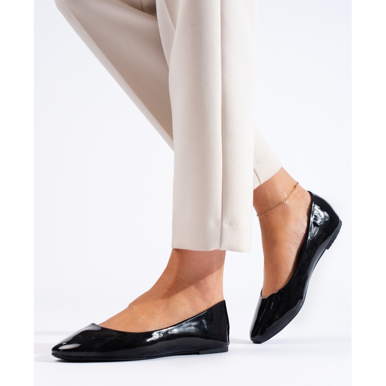 Schwarze Lack-Ballerinas für Damen von Shelovet 1