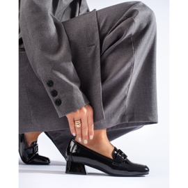 Hochhackige Damenschuhe aus Lackleder von Vinceza schwarz 1