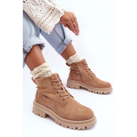 PM1 Isolierte Trappers-Stiefeletten aus Wildleder, Dunkelbeige Alden 1