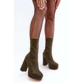 PH2 Grüne Peculia-Stiefeletten mit hohem Absatz und Reißverschluss 2