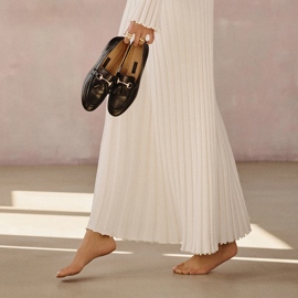 Marco Shoes Loafer aus Leder mit Fransen schwarz 1