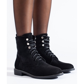 Shelovet Arbeitskleidung aus schwarzem Wildleder für Damen 2