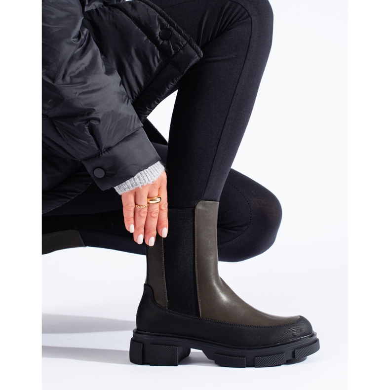 SHELOVET B20 Hohe Slip-On-Stiefeletten schwarz 1