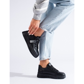 Schwarze Shelovet-Plateau-Sneaker 2