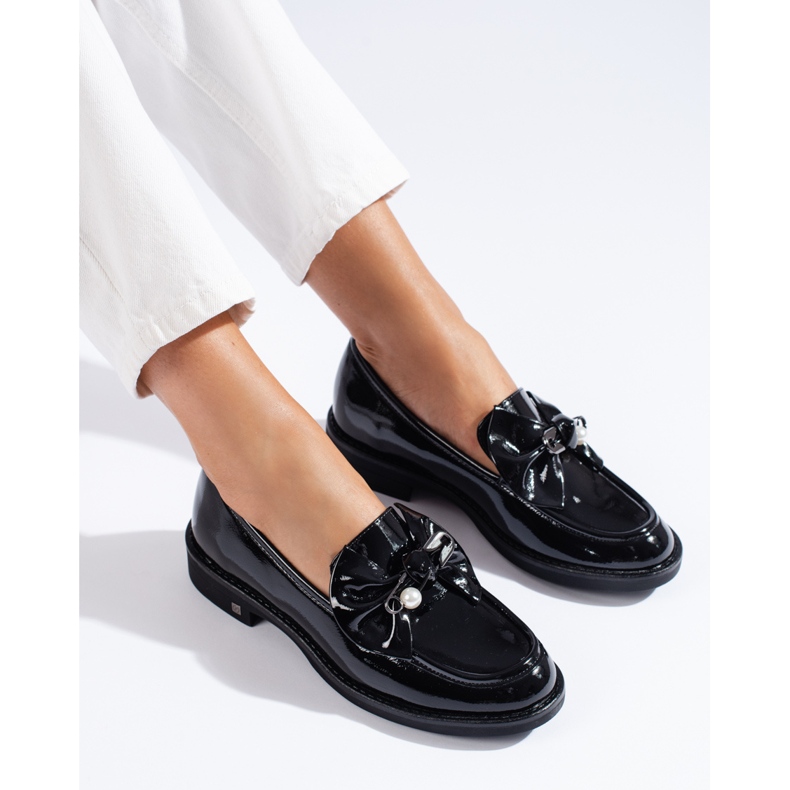 W. Potocki Damen-Lackschuhe mit Potocki-Schleife schwarz 1