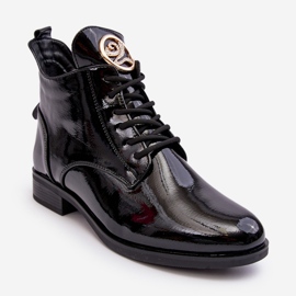 PH2 Damen-Lacklederschuhe mit Verzierung, Black Attiame schwarz 1