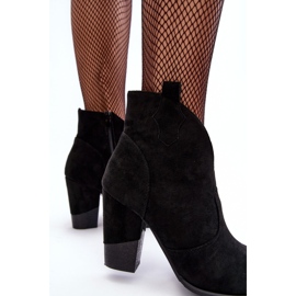 PS1 Wildleder-Cowboystiefel auf einem schwarzen Tanner mit hohem Absatz 1