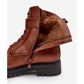 PS1 Damen-Arbeiterstiefel mit Reißverschluss und Verzierung, Braun Ciossava 1