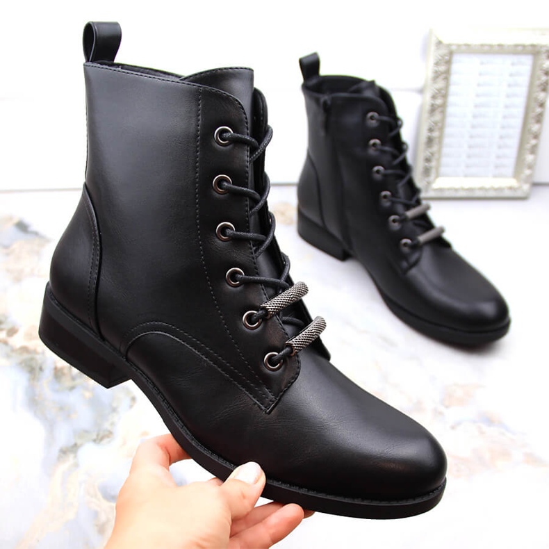 Schwarze isolierte Damenstiefel S.Barski HY75-10 1