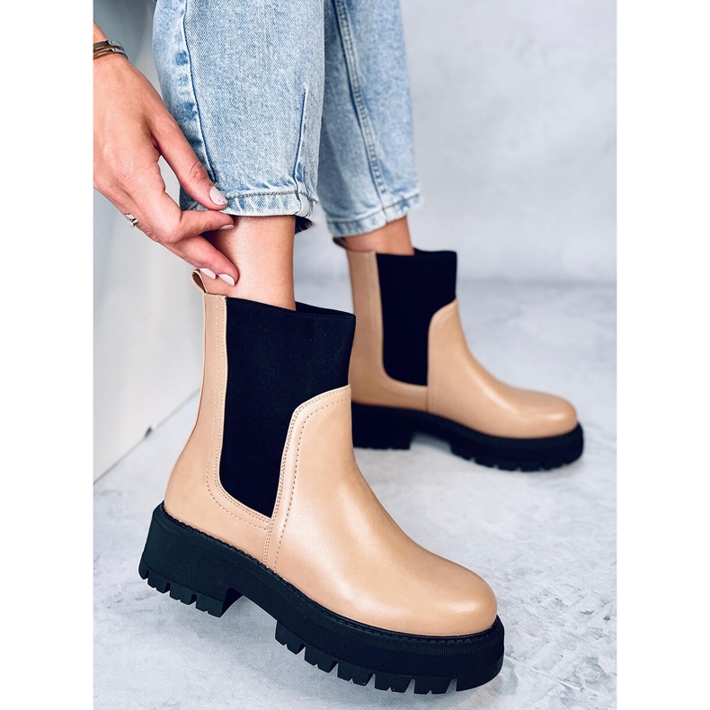 Chelsea-Boots mit hohem Schaft Cillo Camel braun 1