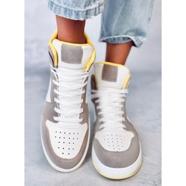 Dorcas Khaki High-Top-Sneakers weiß 1