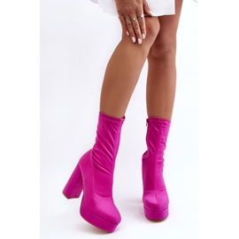 PH2 Stiefeletten mit hohem Absatz und Reißverschluss, Fuchsia Peculia rosa 2