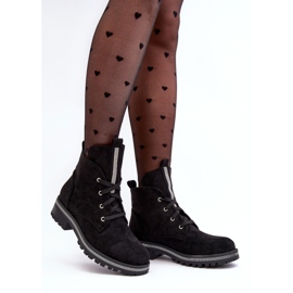 PS1 Damen-Stiefeletten aus Wildleder mit schwarzer Plesca-Verzierung 1