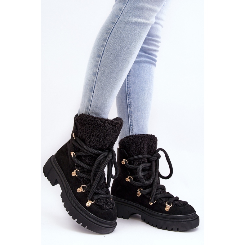 PS1 Damen-Schneestiefel mit Bindung Black Shala schwarz 1