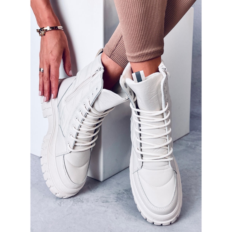 Flache Schnürboots Barkin Beis beige 2