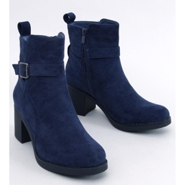 Rennia Blue Stiefeletten mit weitem Absatz blau 1