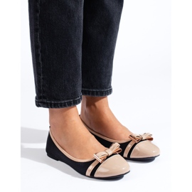 Schwarze und beige Damenballerinas von Shelovet 2