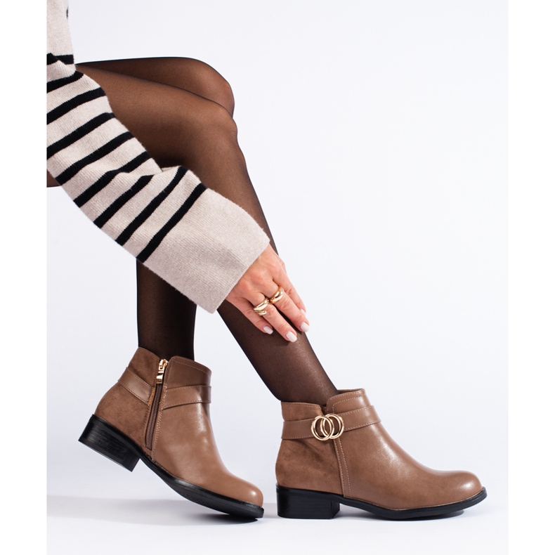 Beige Damenstiefel von Shelovet 2