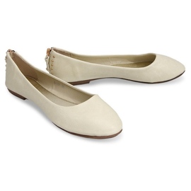 BM Ballerinas mit Reißverschluss Nieten S-151 Beige 1