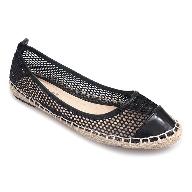 Ballerinas Espadrilles 9653 Schwarz 1