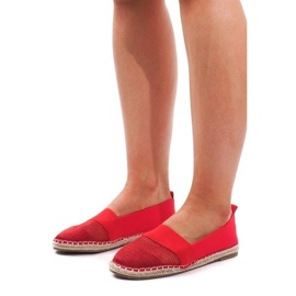 Durchbrochene Espadrilles Sneakers 188-38 Rot 2
