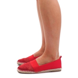 Durchbrochene Espadrilles Sneakers 188-38 Rot 1