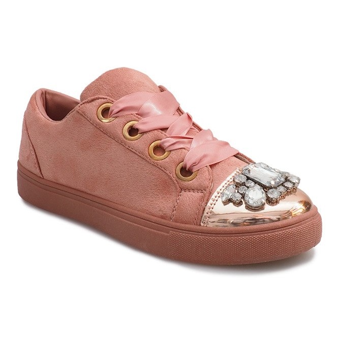 Reich verzierte Sneakers 6192 Pink rosa 1