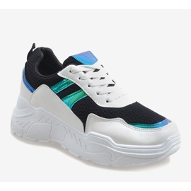 Schwarze modische Sportschuhe LL1743 weiß 1