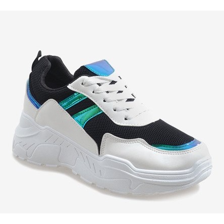 Schwarze modische Sportschuhe LL1743 weiß 1
