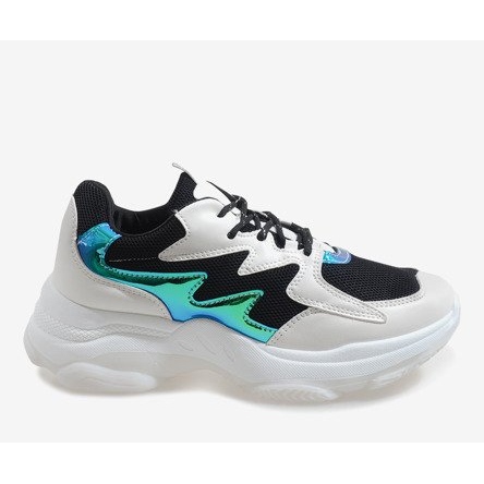 Schwarze modische LL1730 Sportschuhe weiß 1