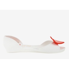 Weiße Melissen-Gummiballerinas mit Herz KM121-15 1