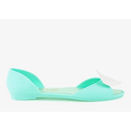 Grüne Meliski-Gummiballerinas mit Herz KM121-14 1