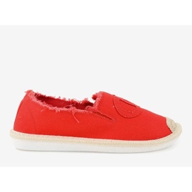 Rote Slip-On-Espadrilles XY2618-4 1