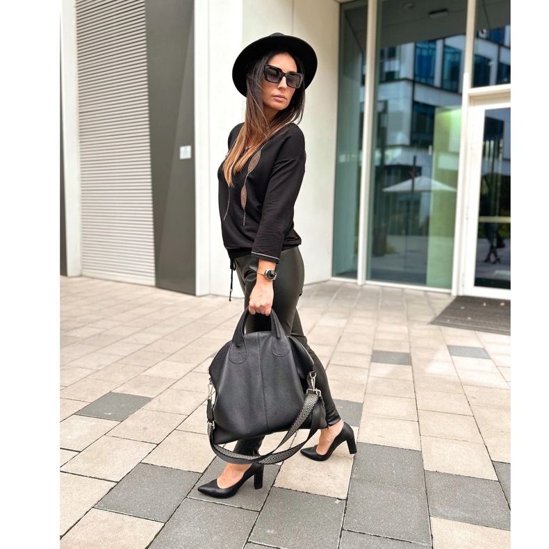 Olivier Leder Damenpumps auf der Post 2258 schwarz 1