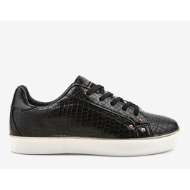 Schwarze stylische Damensneaker 6173-Y 1