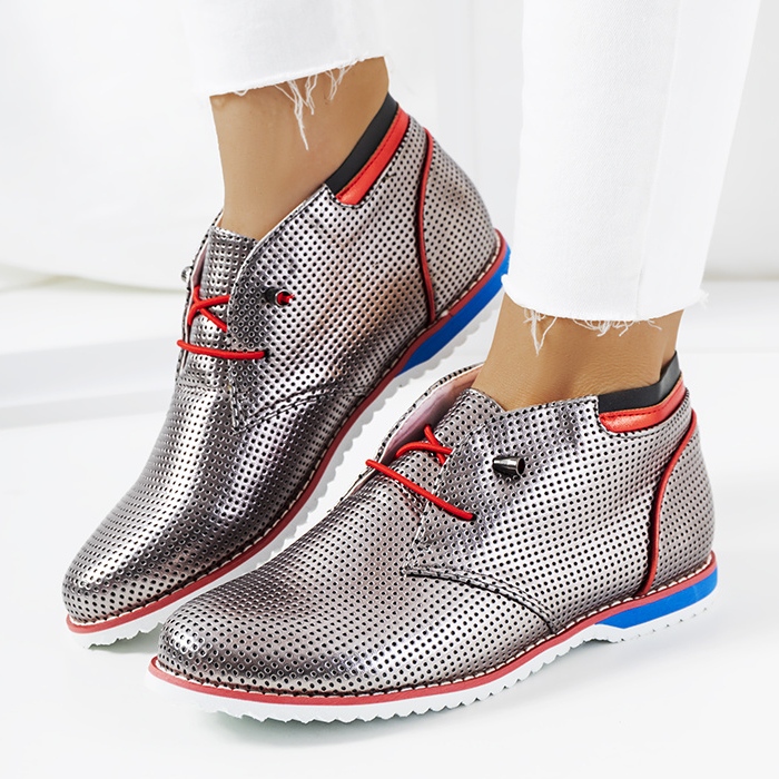 BM Klassische silberne Jazzschuhe JFL654-2 silber- 1