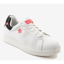 Weiße Turnschuhe reich verziert 2189-23 schwarz 1