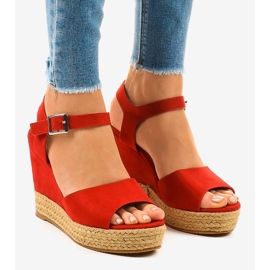Espadrilles-Keilsandalen rot 9R195 1